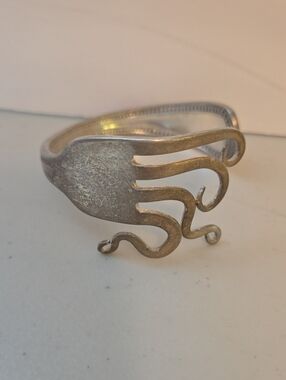 Vintage Oneida Community Silverplate Fork Cuff Bracelet Patrician Pattern